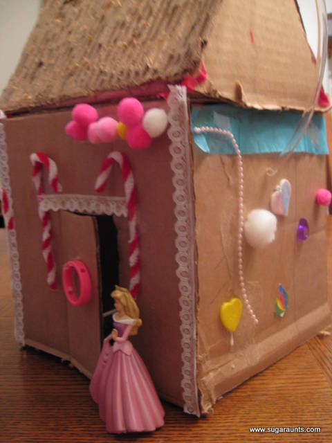 Cardboard gingerbread house activity