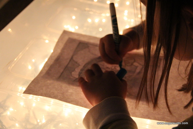 Tracing on a DIY light box