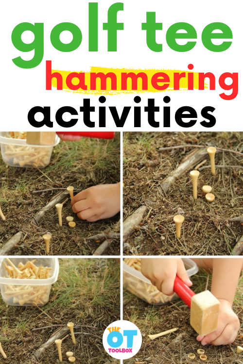golf tees hammering activities