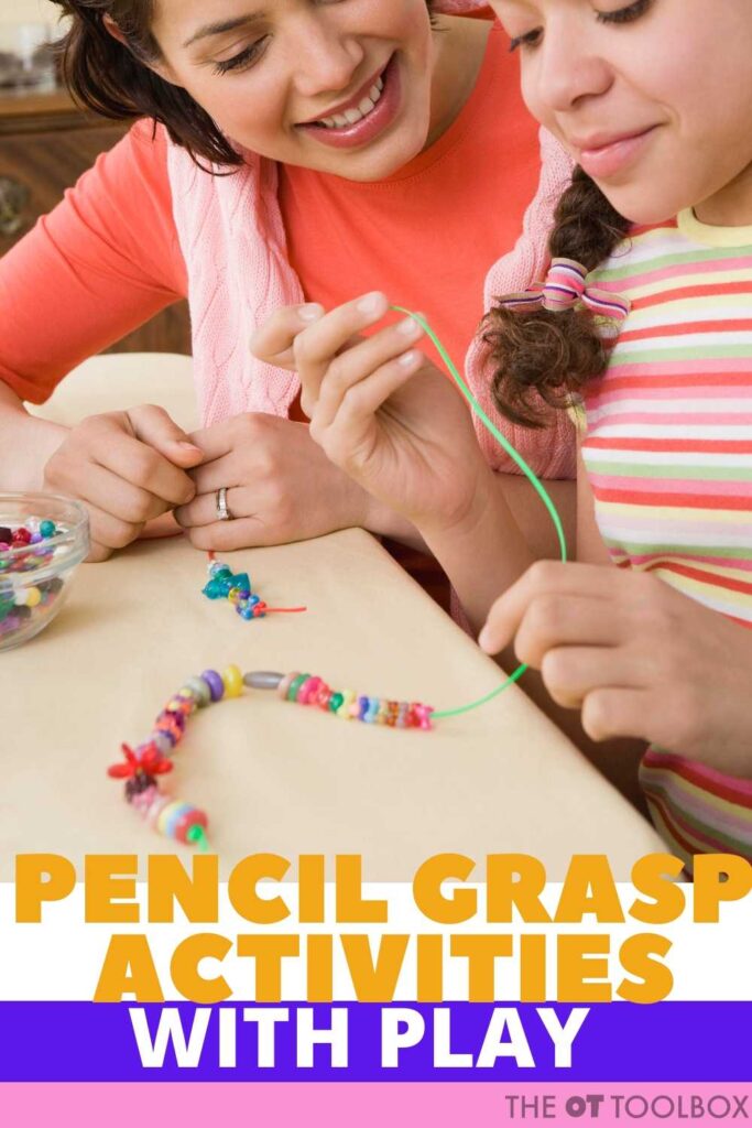 Pencil grip activities kids will love for playing while working on pencil grasp perfect for occupational therapy activities.