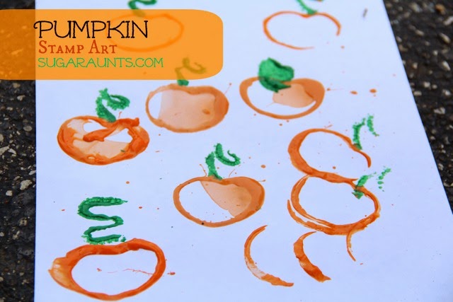 Pumpkin Stamp Art Toilet Paper Roll Art