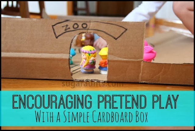 Small World Pretend Play Card Board Box