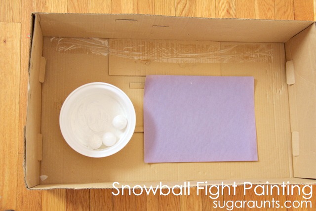 Indoor snowball themed math and art activities for kids based on Jimmy Fallons book, Snowball Fight! These are great ideas for a snow day or winter days when it's just too cold outside for preschool and kindergarten aged kids.