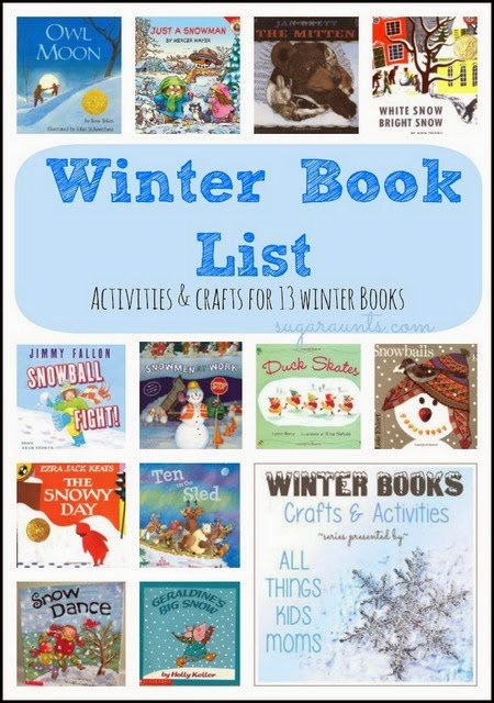 Winter Book List Activities for 13 Winter Books