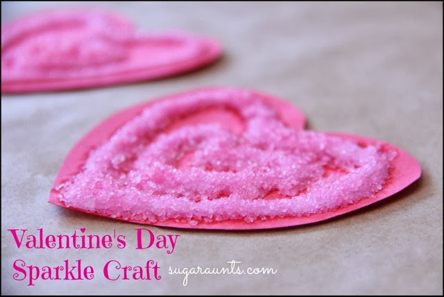picture of sparkle heart craft for kids to make