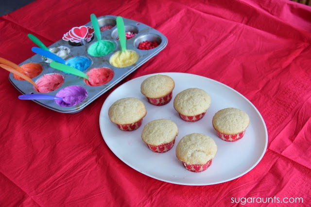 decorating cupcakes with icing