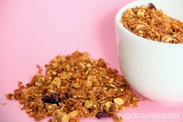 Granola is the best healthy snack for kids. 