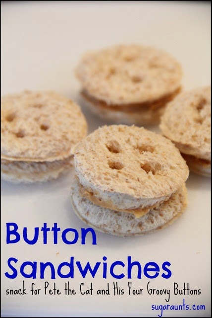 Kids will love these button snacks for Pete the Cat and His Four Groovy Buttons.