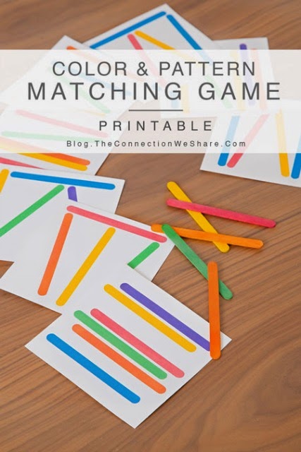 Color matching games are great for visual scanning activities
