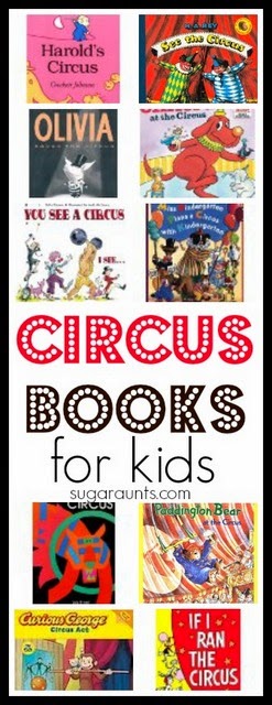Circus books for a circus theme camp or VBS for kids