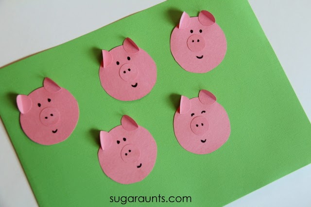 Craft idea for This Little Piggy finger play.