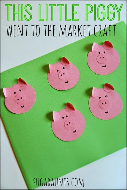 "This Little Piggy Went to the Market" craft for kids