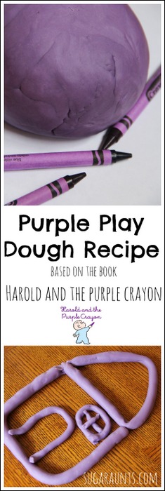 Harold and the Purple Crayon activity with purple play dough