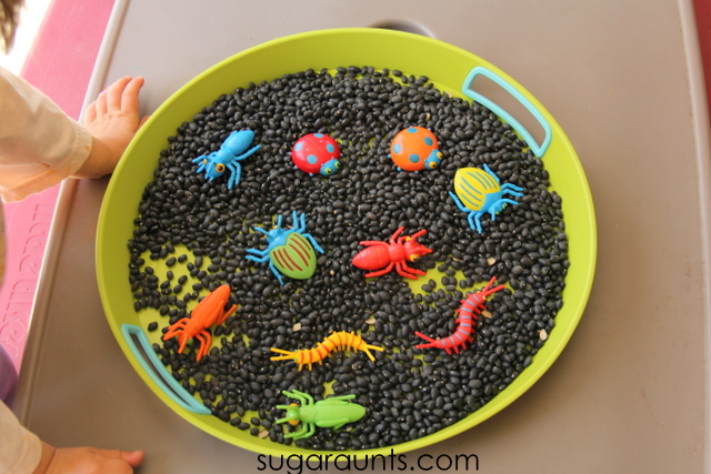Easy sensory play doesn't require more than a few items found around the home.