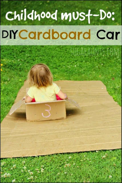 All kids should do this in their childhood! Make a cardboard car and "drive" down a cardboard hill.