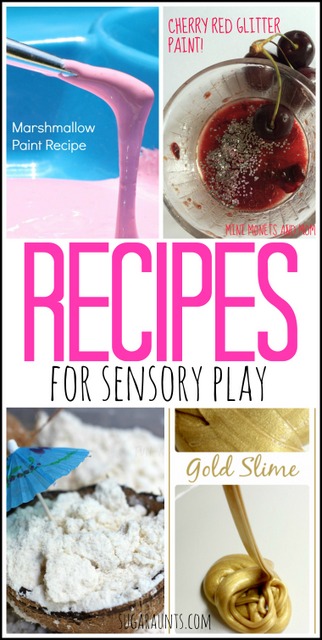 Recipes for play dough, paint, slime, cloud dough and more