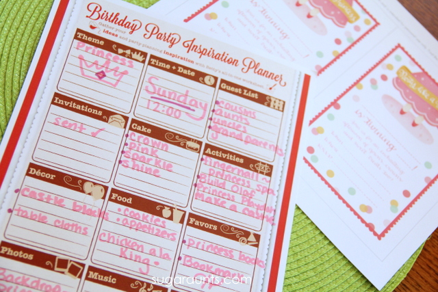 party planning ideas for princess party.