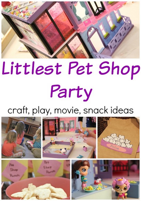 Littlest Pet Shop party ideas with snacks, craft, play, and more. This would be a great play date idea too, or just for fun!