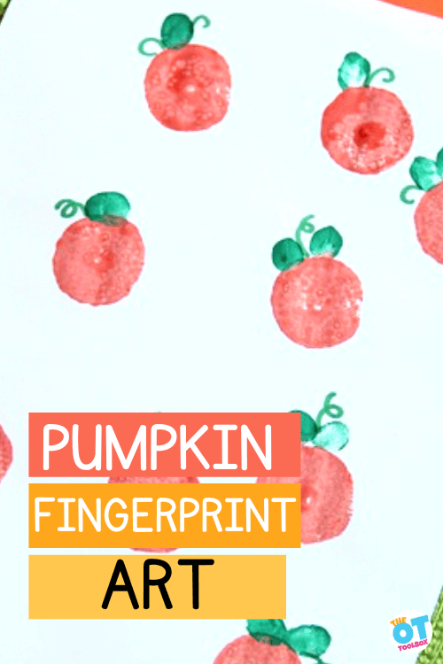 pumpkins made from orange fingerpaints