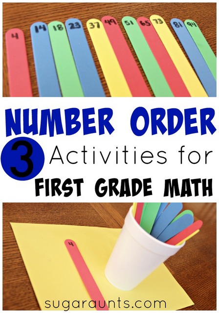 sequential order activity with numbers