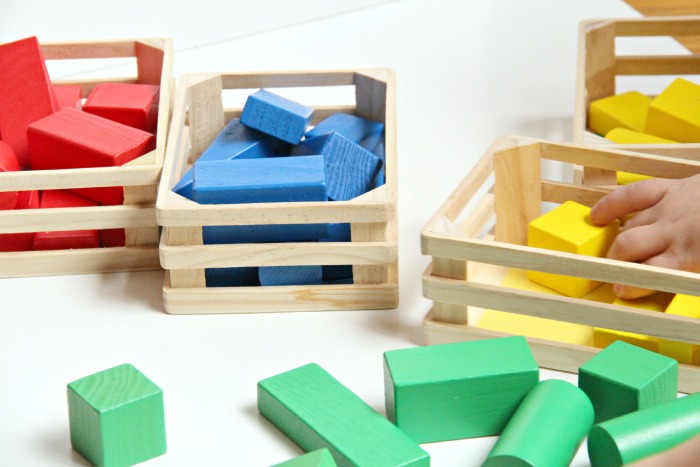 Sorting blocks by color