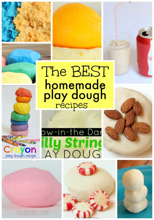 Creative and fun homemade play dough recipes. These are the best for kids!