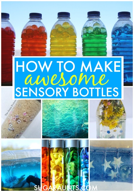 Botellas sensoriales para la autorregulación, la calma y la entrada sensorial. Cómo hacer botellas sensoriales para el aprendizaje y la sensorialidad.