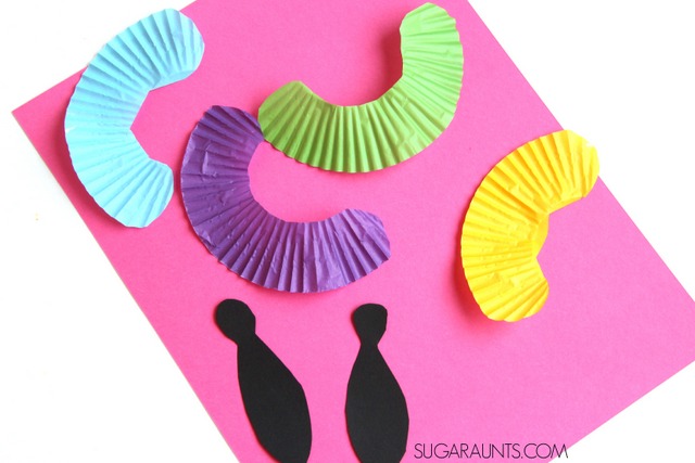Make a cupcake liner butterfly to work on scissor skills with kids.