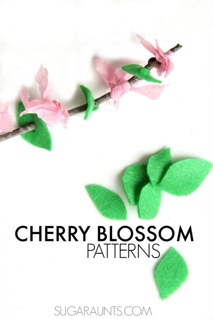 Cherry Blossom fine motor and pattern activity for Spring. This is a fun activity for Kindergarten and first grade math.