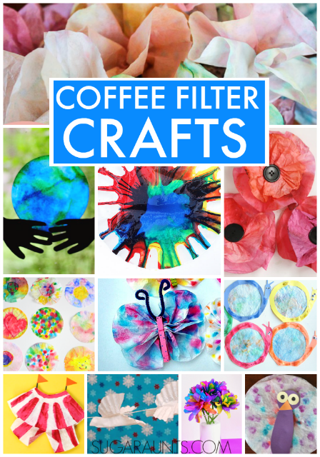 ideas de manualidades con filtros de café para niños