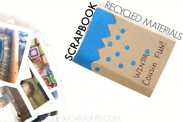 Scrapbook using recycled materials