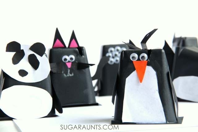 Cutest animal puppets made from recycled seedling planters
