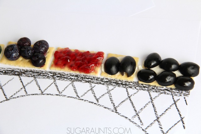 Freight Train book snack idea for preschool! This is a cute snack for preschool, homeschool, home, or a train-themed party food.