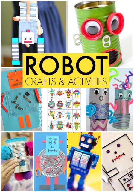 actividades y manualidades con robots para niños
