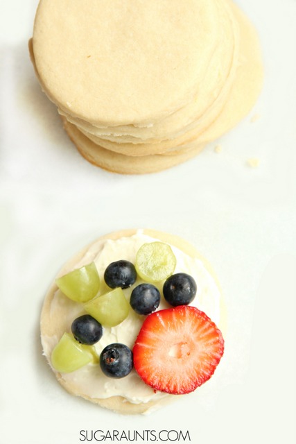 Make a mini fruit pizza with sugar cookies.  SO good!