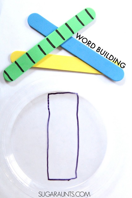Teaching kids to build words and name with letter order, spatial awareness, and line awareness