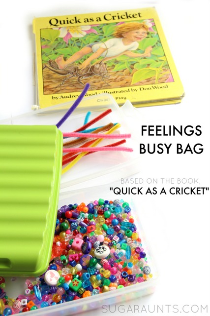 Use this Quick as a Cricket activity to teach kids about feelings. It's a fun hands-on empathy activity for kids.