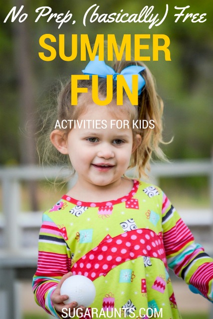 Basically free summer activities for kids and families this summer. Creative play is inspired play! 