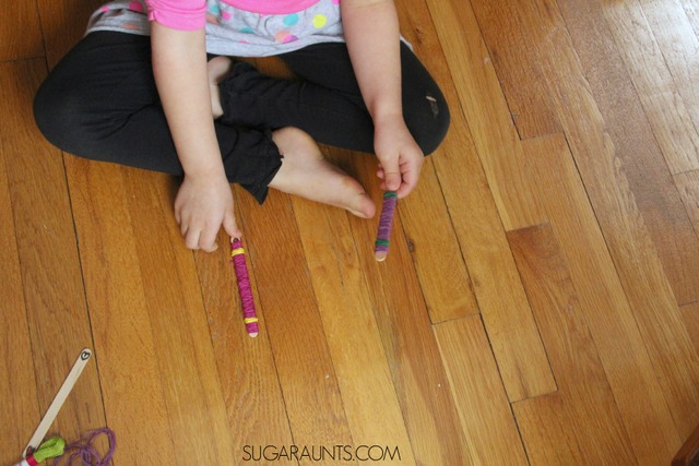 DIY rhythm sticks and activities for preschool aged kids