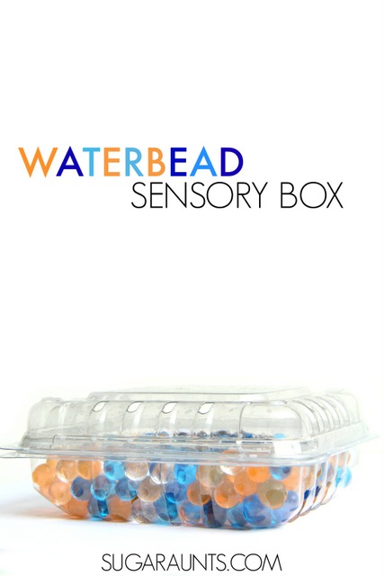 Caja sensorial de cuentas de agua