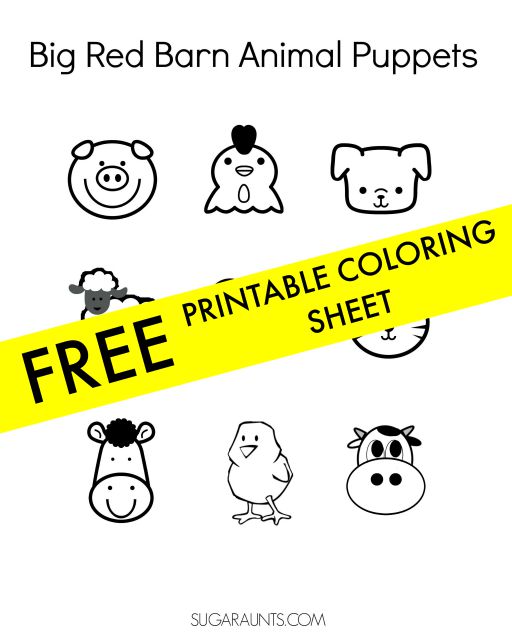 Farm animals coloring sheet free printable