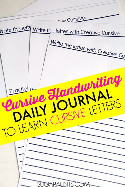Teach kids how to learn to write in cursive handwriting with a Cursive handwriting Journal, using creative cursive practice ideas. Tips from an Occupational Therapist.