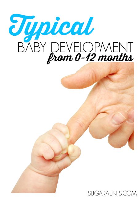 Typical baby development from 0-12 months with creative play ideas.