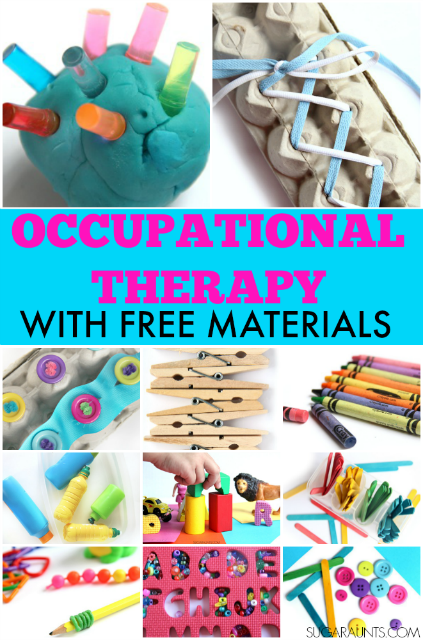 Occupational Therapy treatment ideas using free materials