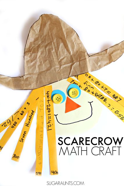 Scarecrow craft to help with math skills