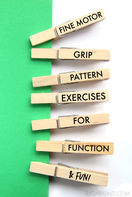 Clothes Pin Pinch Grasp Exercises - The OT Toolbox