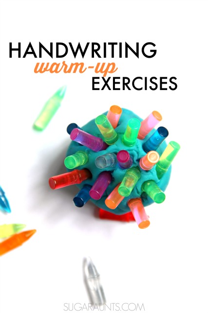 Actividades y ejercicios de calentamiento de la escritura para niños