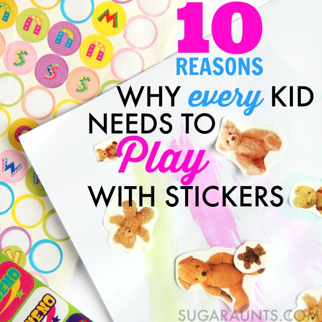 Use stickers in Occupational Therapy and development of so many skills with kids: fine motor, gross motor, visual perceptual, handedness, and more.