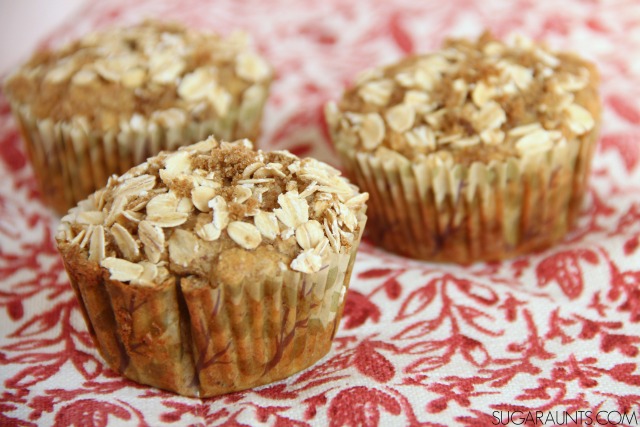 Banana Greek Yogurt Protein Muffins. These are great for lunchboxes,healthy snacks, and a filing breakfast idea, packed with protein and low sugar, these muffins are healthy and delicious!