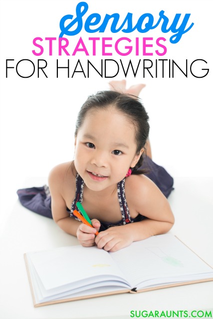 Handwriting and sensory problems and sensory strategies to help with messy handwriting.